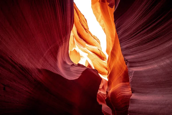Antelope Canyon Fantastiska Färger Sandsten Stenar Resor Fotografi — Stockfoto