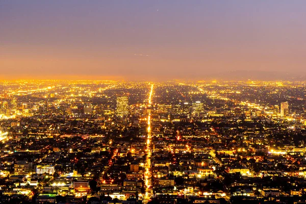 ロサンゼルスの夜景 航空写真 旅行写真 — ストック写真