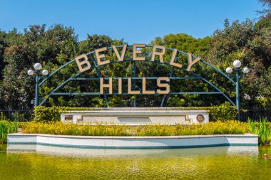 Los Angeles şehrinde Beverly Hills Gardens Park - seyahat fotoğrafçılığı