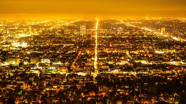 ロサンゼルスの夜景 航空写真 旅行写真 — ストック写真