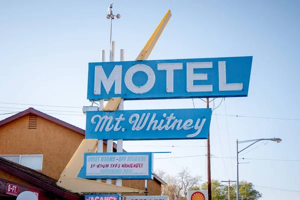 Motel Mount Whitney Zabytkowej Wiosce Lone Pine Lone Pine Stany — Zdjęcie stockowe