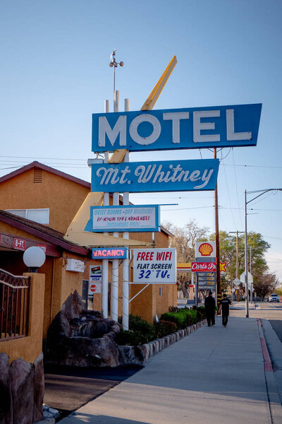 Mount Whitney Motel in the historic village of Lone Pine - LONE PINE CA, UNITED STATES OF AMERICA - MARCH 29, 2019