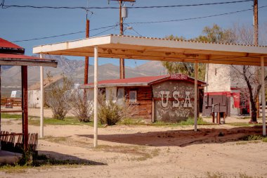 Kaliforniya 'daki Tipik Hayalet Şehir - MOJAVE CA, ABD - 29 Mart 2019