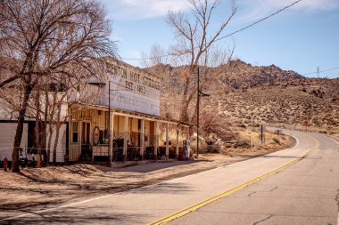 Sierra Nevada 'da tarihi hayalet şehir Benton - Benton, ABD - 29 Mart 2019