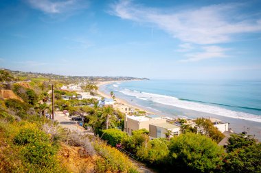 Malibu 'daki Pasifik Kıyısı - hava manzaralı