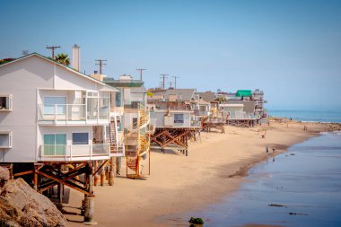Pasifik Sahil Otobanı Malibu Plajı - MALIBU, ABD - 29 Mart 2019
