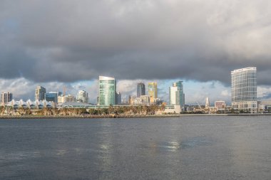 San Diego 'nun ufuk çizgisi geniş açı - CALIFORNIA, ABD - 18 Mart 2019