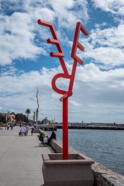 Okyanus kıyısındaki San Diego Liman Köyü - CALIFORNIA, ABD - 18 Mart 2019