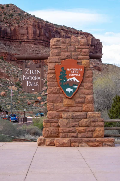 Zion Canyon Nationalpark in Utah - UTAH, USA - 20. MÄRZ 2019 — Stockfoto