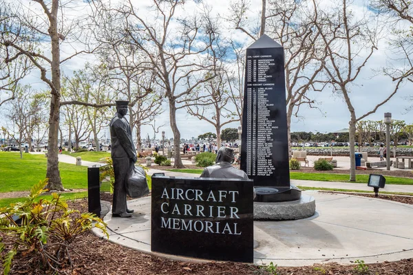 Aircraft carrier memorial at San Diego - CALIFORNIA, USA - MARCH 18, 2019 — Stock Photo, Image