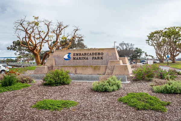 Embarcadero Marina Park in San Diego - CALIFORNIA, USA - MARCH 18, 2019 — Stock Photo, Image