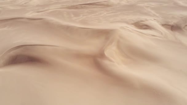 Fantastiska sand formationer i sanddynerna-vy från ovan — Stockvideo