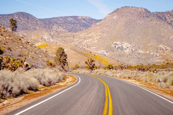 穿越加利福尼亚红杉沙漠的风景路线 — 图库照片