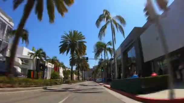 Hyperlapse Drive through Beverly Hills - LOS ANGELES, États-Unis - 18 MARS 2019 — Video