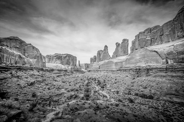 Parque Nacional Arches en Utah - famoso monumento —  Fotos de Stock