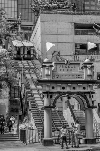 Downtown Los Angeles'ta Angels Flight teleferiği - California, Usa - 18 Mart 2019 — Stok fotoğraf