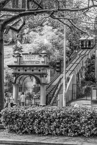 Downtown Los Angeles'ta Angels Flight teleferiği - California, Usa - 18 Mart 2019 — Stok fotoğraf