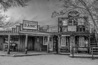 Calfornia 'daki Morongo Havzası' ndaki Pioneertown - CALIFORNIA, ABD - 18 Mart 2019