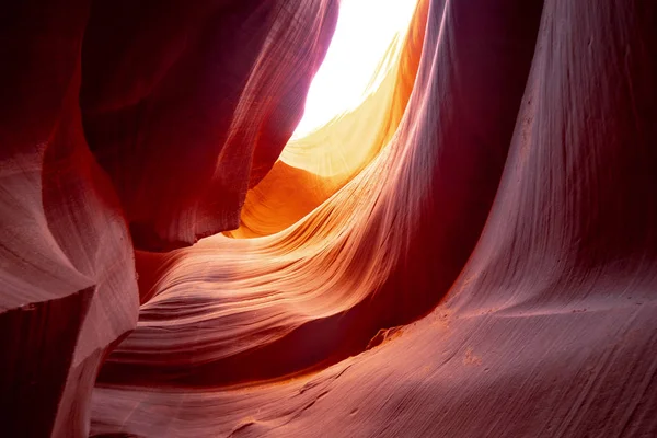 Formazioni Arenaria Curva All Antelope Canyon Fotografia Viaggio — Foto Stock