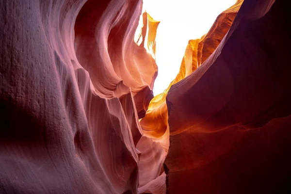 Antelope Canyon Incredibili Colori Delle Rocce Arenarie Fotografia Viaggio — Foto Stock