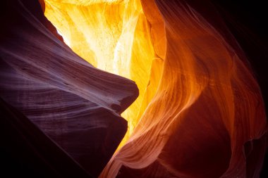 Üst antilop Kanyonu 'nda inanılmaz kumtaşı yapıları-seyahat fotoğrafçılığı