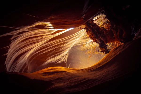 Üst Antilop Kanyon Çarpıcı Manzara Seyahat Fotoğrafçılığı — Stok fotoğraf
