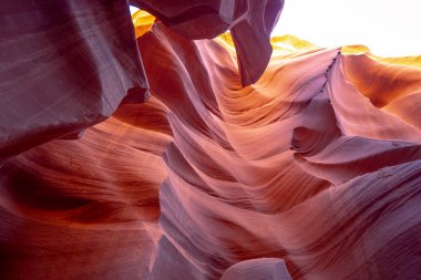 Antilop Kanyonu - kumtaşı kayalarının inanılmaz renkleri - seyahat fotoğrafçılığı