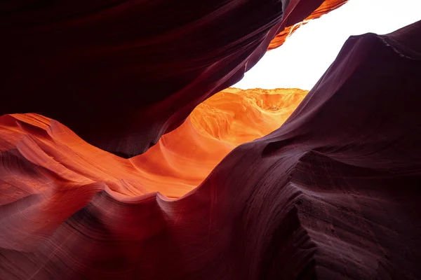 Antelope Canyon Incredibili Colori Delle Rocce Arenarie Fotografia Viaggio — Foto Stock