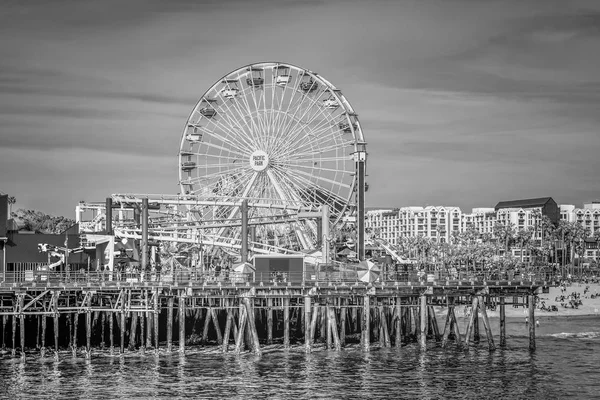 Riesenrad Santa Monica Pier Los Angeles Los Angeles Vereinigte Staaten — Stockfoto