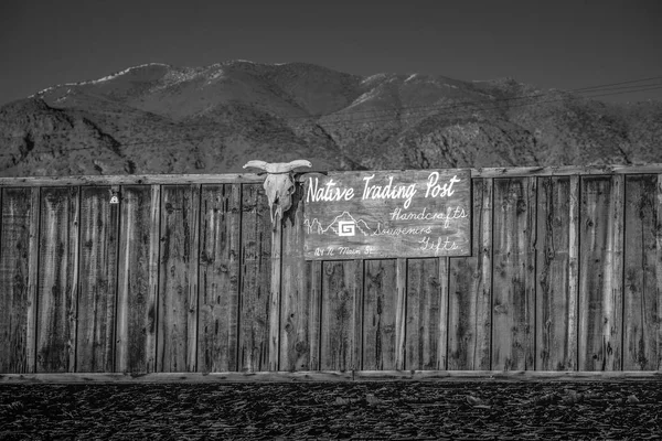 Poste Traite Indien Totem Cafe Dans Village Historique Lone Pine — Photo