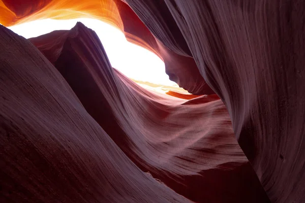 Antelope Canyon Incredibili Colori Delle Rocce Arenarie Fotografia Viaggio — Foto Stock