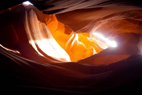 Incredibili Strutture Pietra Arenaria Nell Upper Antelope Canyon Fotografia Viaggio — Foto Stock