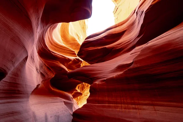 Formaciones Curvas Arenisca Antelope Canyon Fotografía Viajes — Foto de Stock