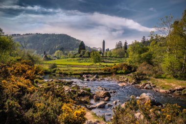 Glendalough in the Wicklow mountains clipart