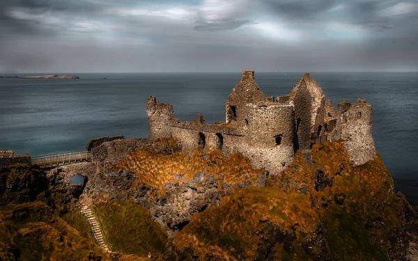 Kuzey Rlanda Dunluce Kalesi Güzel Sanatlar Fotoğraf — Stok fotoğraf