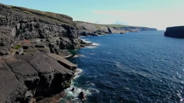 Знаменитий Орієнтир Корнуолл Землі Закінчуються Кельтського Моря — стокове відео
