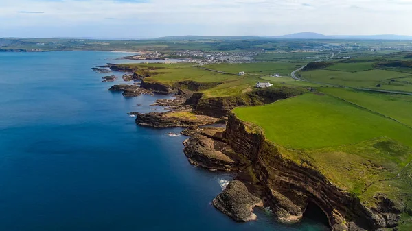 Dunluce Schloss Nordirland Luftaufnahme Reisefotos — Stockfoto