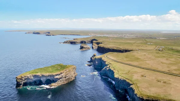 Belles Falaises Kilkee Sur Côte Ouest Irlande Photographie Voyage — Photo