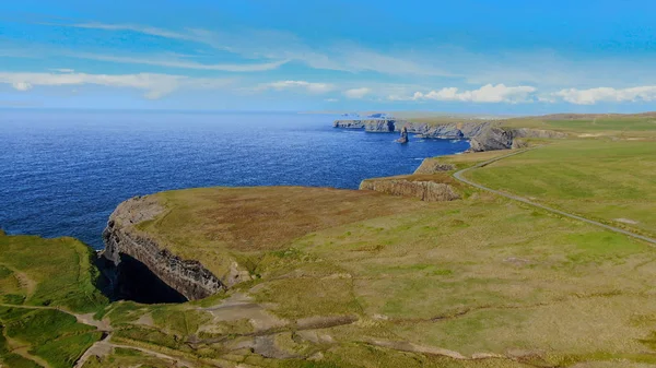 Cliffs Kilkee Irlanda Vista Aerea Fotografia Viaggio — Foto Stock