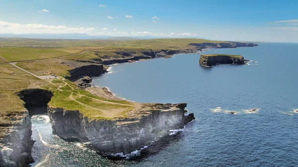 Loop Head County Clare Ireland Aerial Drone Footage Travel Photography — Stock Photo, Image