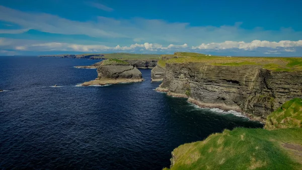 Klippen Von Kilkee Irland Luftaufnahme Reisefotos — Stockfoto