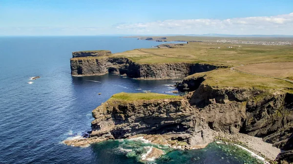 Awesome landscape at the Irish west coast - aerial drone footage - travel photography