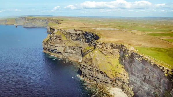 Flug Entlang Der Berühmten Klippen Von Moher Irland Reisefotos — Stockfoto