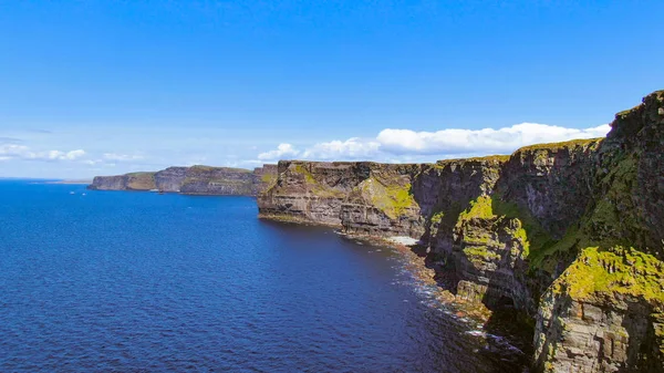 Berühmteste Sehenswürdigkeit Irland Die Klippen Der Moher Luft Drohnenaufnahmen Reisefotos — Stockfoto