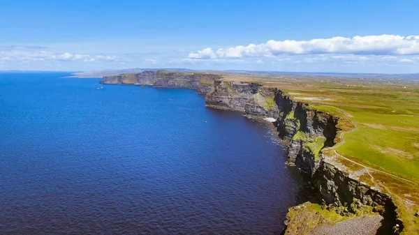 Luftaufnahme Über Den Berühmten Klippen Von Moher Irland Reisefotos — Stockfoto