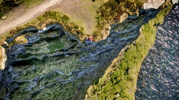 Aerial View Famous Cliffs Moher Ireland Travel Photography — Stock Photo, Image