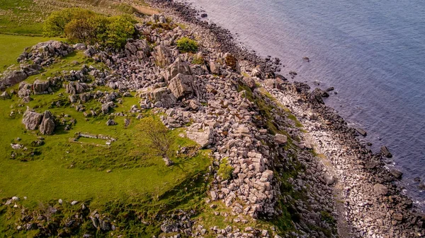 Мурлох Бей Північній Ірландії Вид Аерофотозйомку Подорожі Фотографія — стокове фото