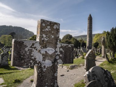 İrlanda Glendalough Wicklow Dağları Antik monasty - seyahat fotoğrafçılığı