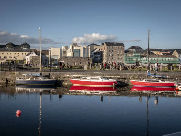 Pequenos Barcos Galway Claddagh Galway Claddagh Irlanda Maio 2019 — Fotografia de Stock