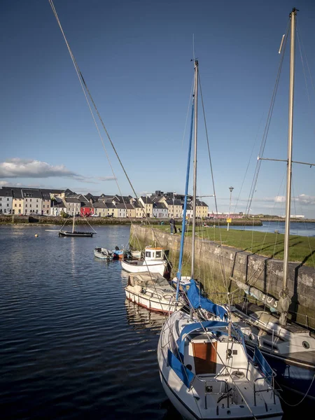 Csónakok Kikötőben Galway Claddagh Utazás Fotózás — Stock Fotó